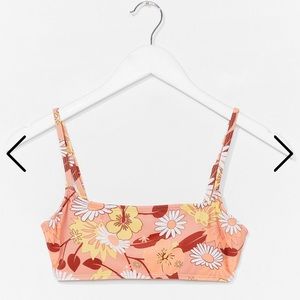Nasty Gal floral bikini top